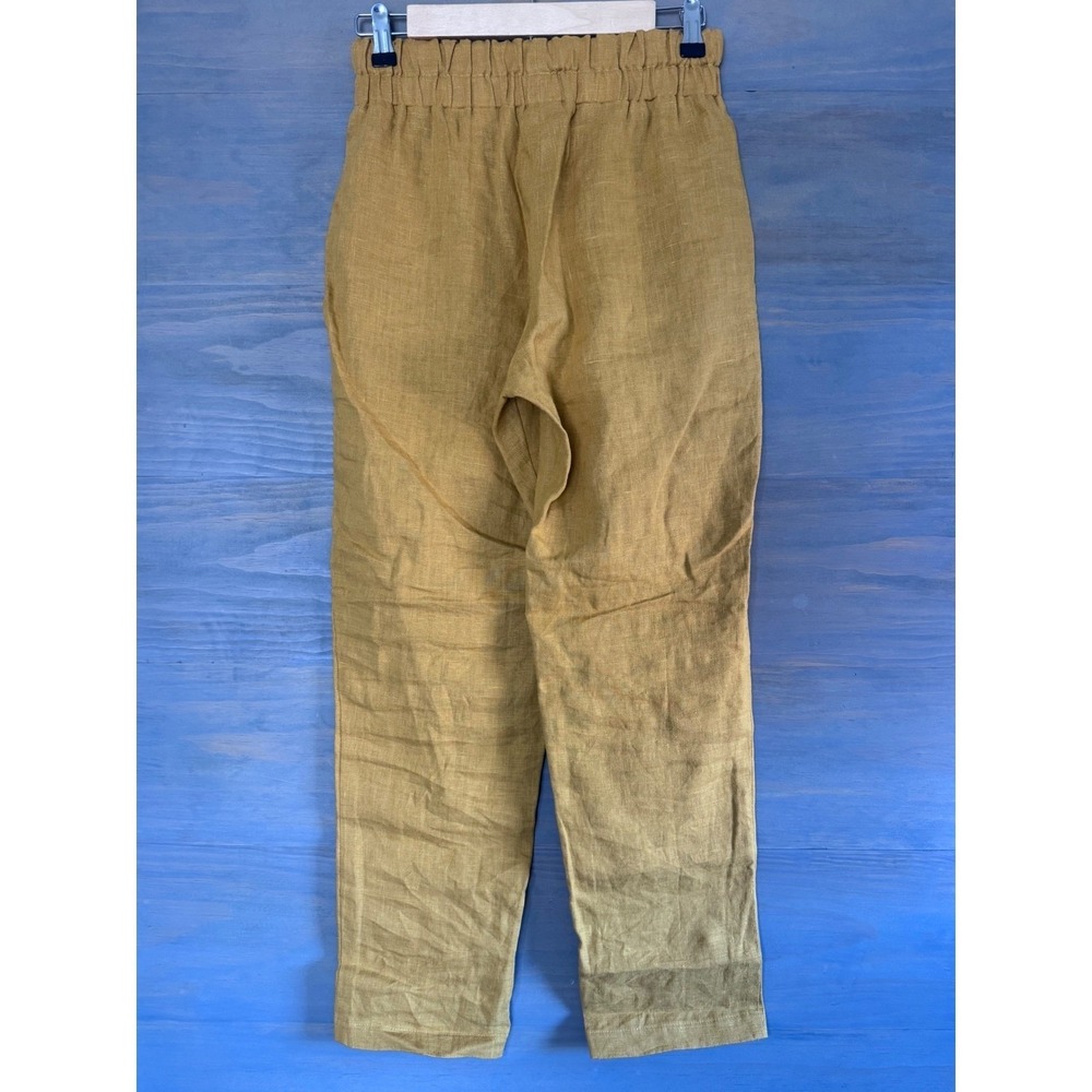 The Maybe Collection Linen Pants Size‎ Small Mustard Minimalist - Picture 3 of 5